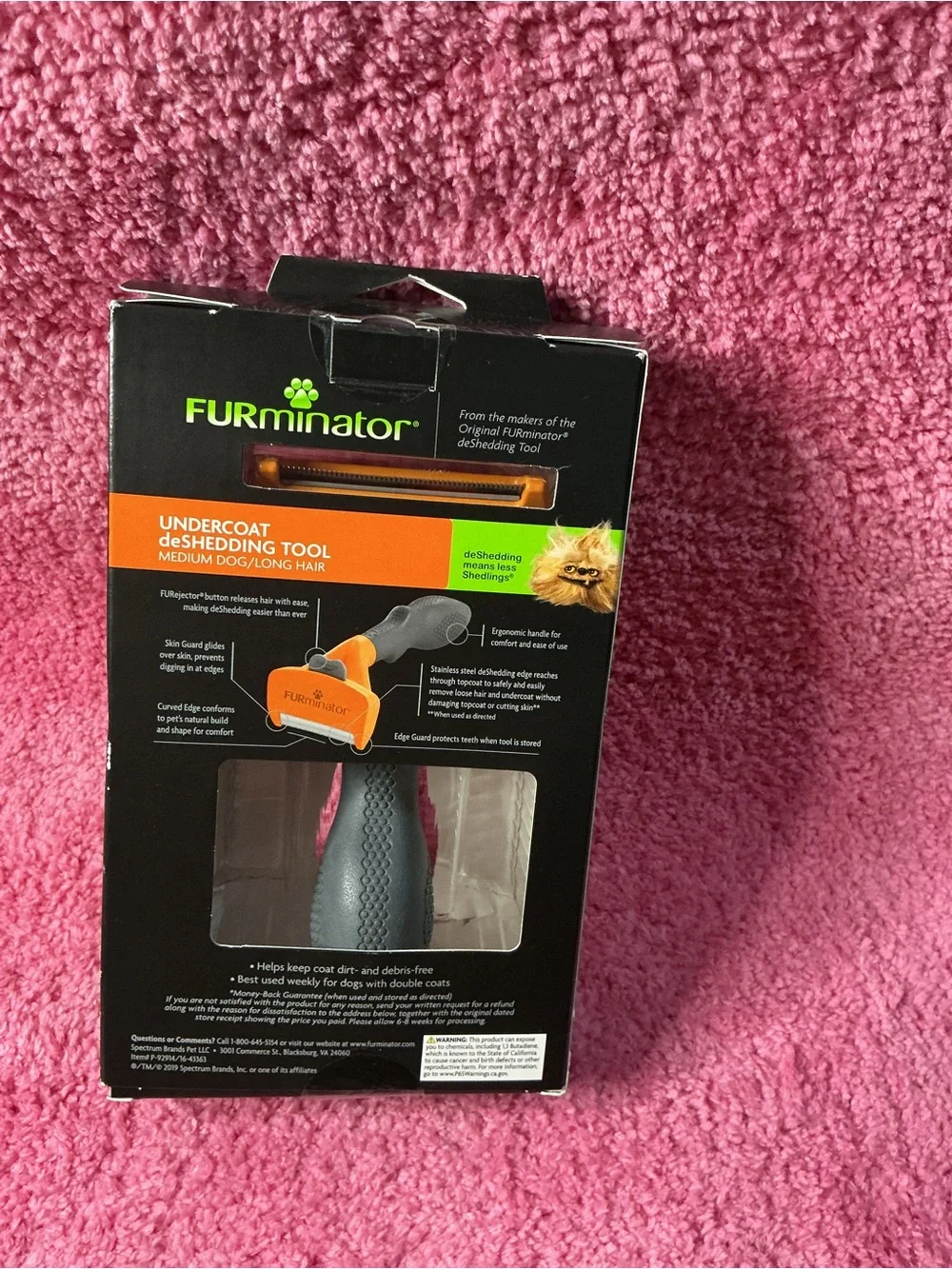 FURminator Undercoat deShedding Tool - Orange and Black